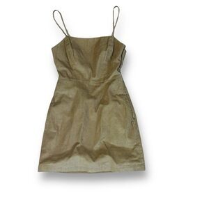 Aritzia Wilfred ISABELLE corduroy dress overall Golden Amber Size 00 XXS Mini